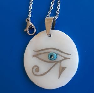 Ancient Egyptian Bead,Blue, Sacred Eye Necklace